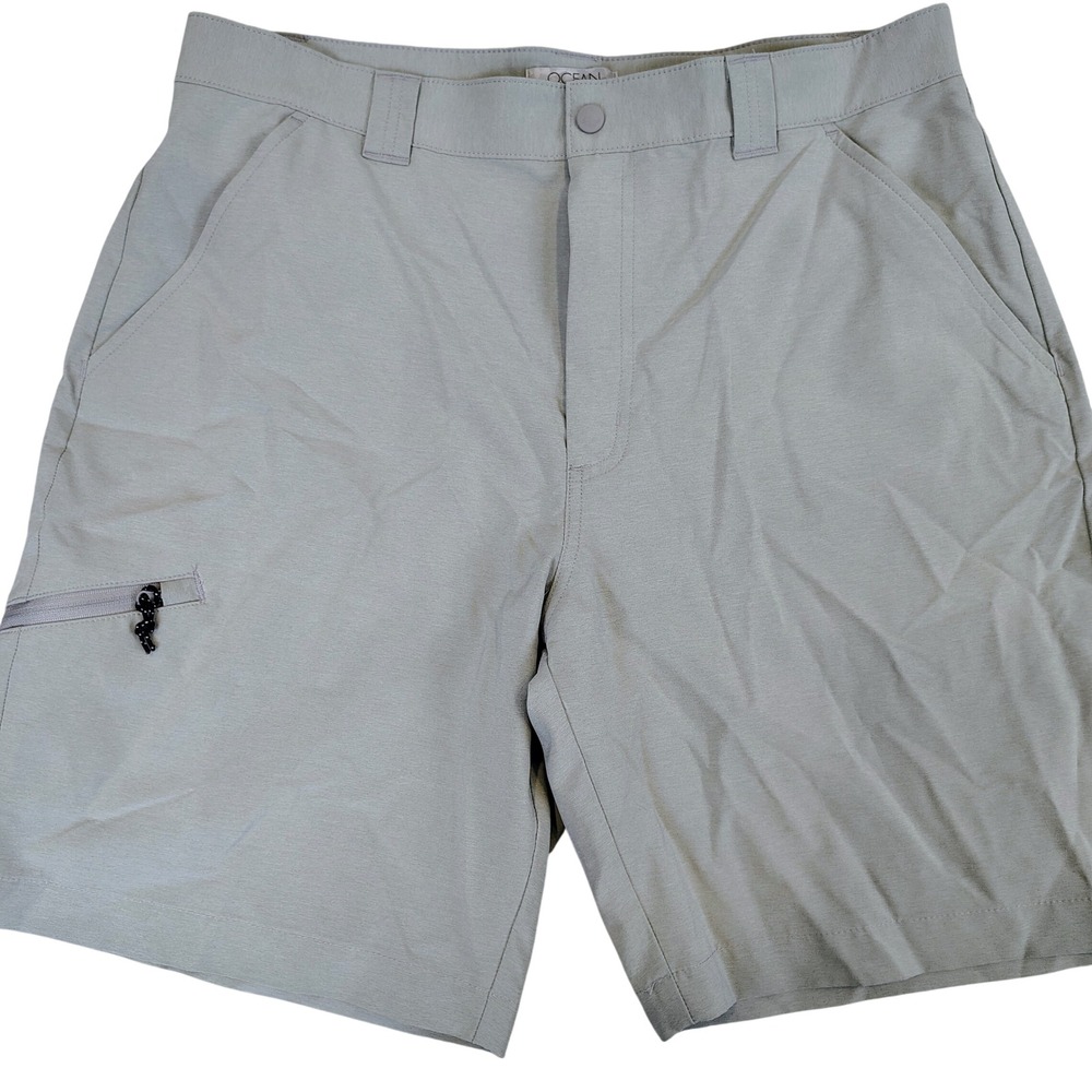 Ocean Coast Mens SZ 34 Performance Cargo Shorts Gray Stretch Gorpcore Utility